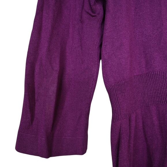 Ann Taylor Womens M Button Front Cardigan in Purple - Picture 8 of 9